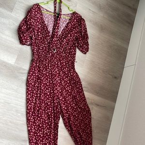 Maroon jump suit